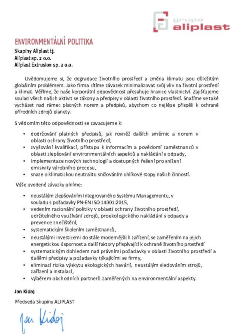  ENVIRONMENTÁLNÍ POLITIKA