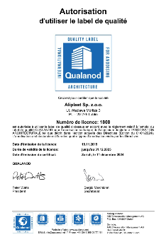 Qualanod Certyfikat - FR