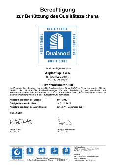 Qualanod Certyfikat - DE