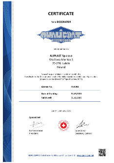 CERTIFICATE QUALICOAT Qualideco EN