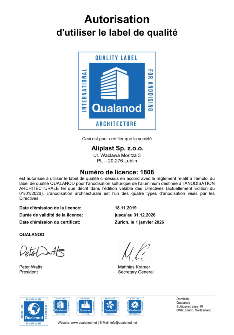 CERTIFICATE  Aliplast  Qualanod FR