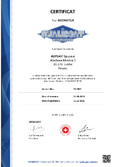 Qualicoat Qualideco Certyfikat - FR