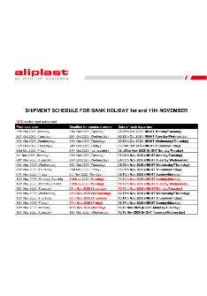 Změny termínů expedice - listopad 2025
